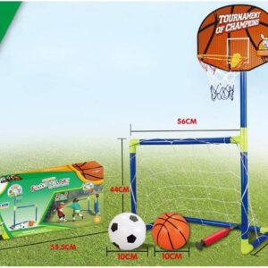 VS Sport Toys Set – 2-u-1 Gol za Fudbal i Košarkaški Obruč