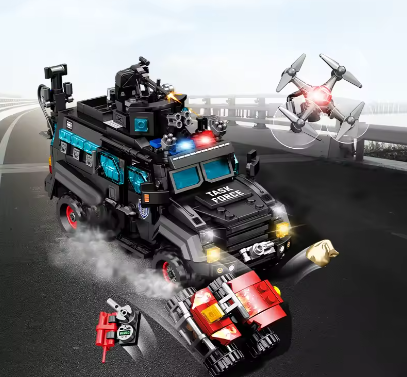 Građevinski Set Specijalnih SWAT policijskih vozila - Image 4