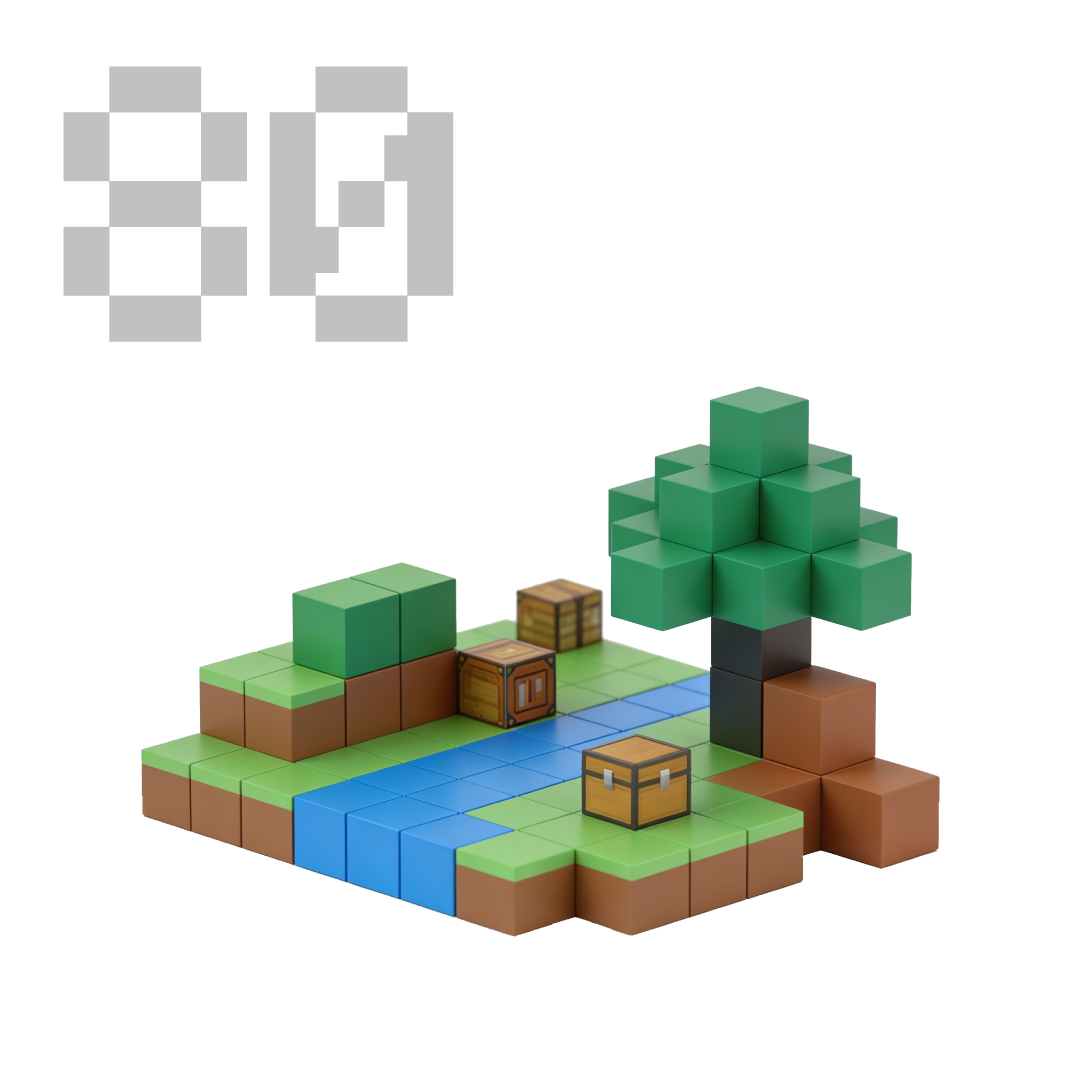 Minecraft Magnetne Kocke – 80 Delova