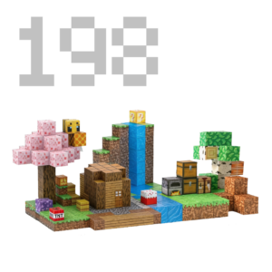Minecraft Kocke Magnetne - Set od 198 Delova sa 6 Figurica
